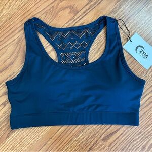 NWT ZYIA Active Classic Navy Bomber Bra (L)